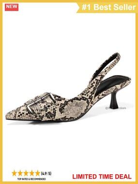 Womens Slingback Kitten Low Heels D'Orsay Studded Buckle Dress Pumps